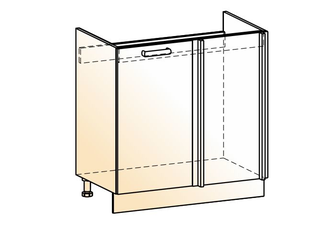 Яна Шкаф рабочий под мойку угловой (1 дверь глухая) 04.43