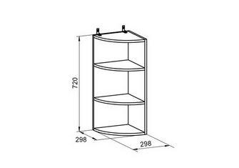 Яна Шкаф навесной концевой радиусный 00.15