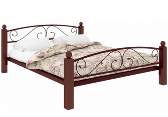 Кровать "Вероника" Lux Plus Коричневая 2,0*1,2м
