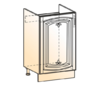 Шкаф рабочий под мойку L500 (1 дв. гл.) (эмаль)