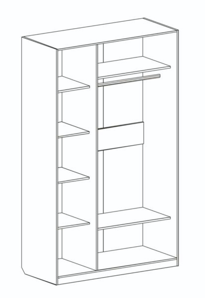 Шкаф николь 3 х дверный без зеркала