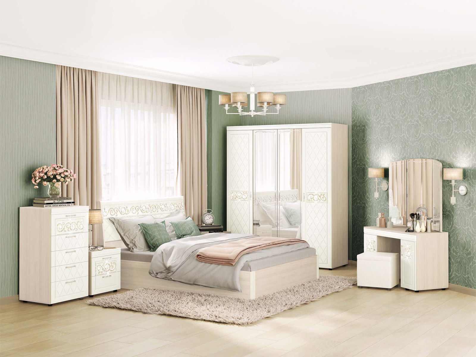 Модульная спальня «Тиффани» купить недорого в Екатеринбурге, фото, отзывы