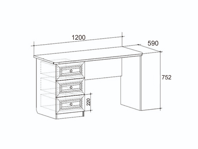 Стол письменный 1200 700